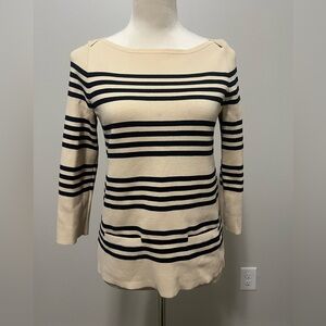 J. Crew 3/4 Knit Sweater Top w/Stripes